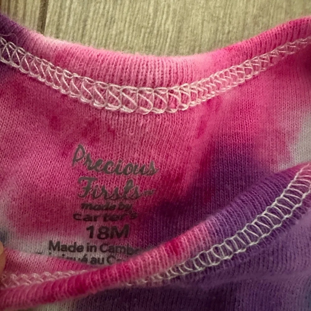 Baby girl 18 month bodysuits and bows bundle tie dye